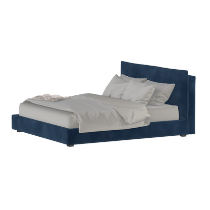 Thea Upholstered Double Bed with Clean Headboard