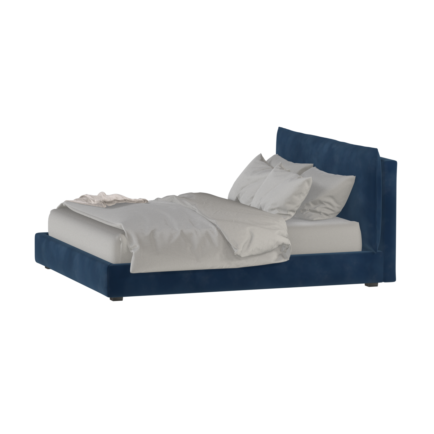 Thea Upholstered Double Bed with Clean Headboard