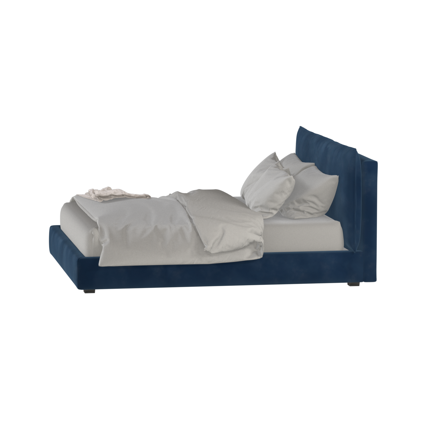 Thea Upholstered Double Bed with Clean Headboard