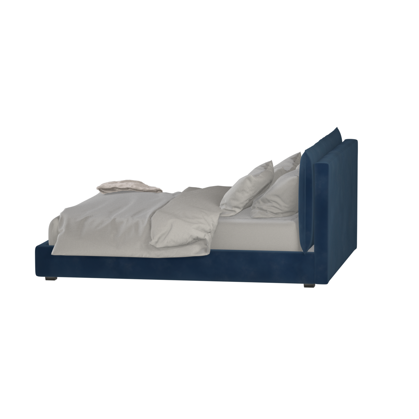 Thea Upholstered Double Bed with Clean Headboard