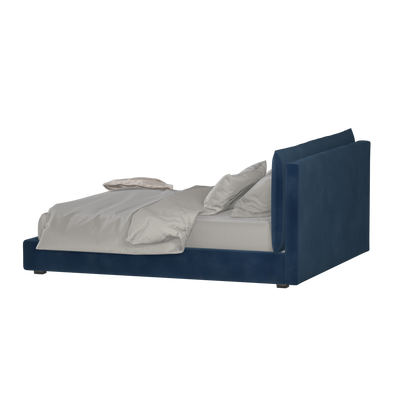 Thea Upholstered Double Bed with Clean Headboard