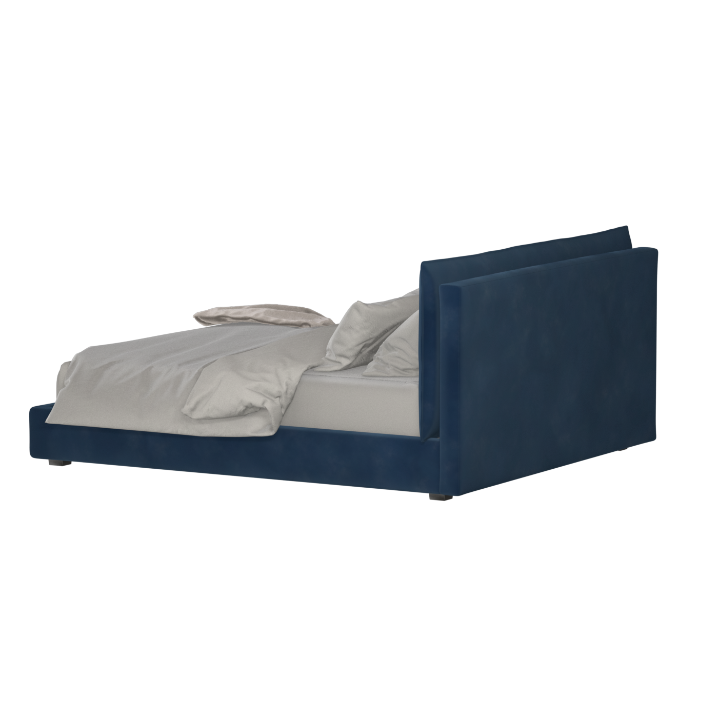 Thea Upholstered Double Bed with Clean Headboard