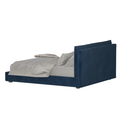 Thea Upholstered Double Bed with Clean Headboard