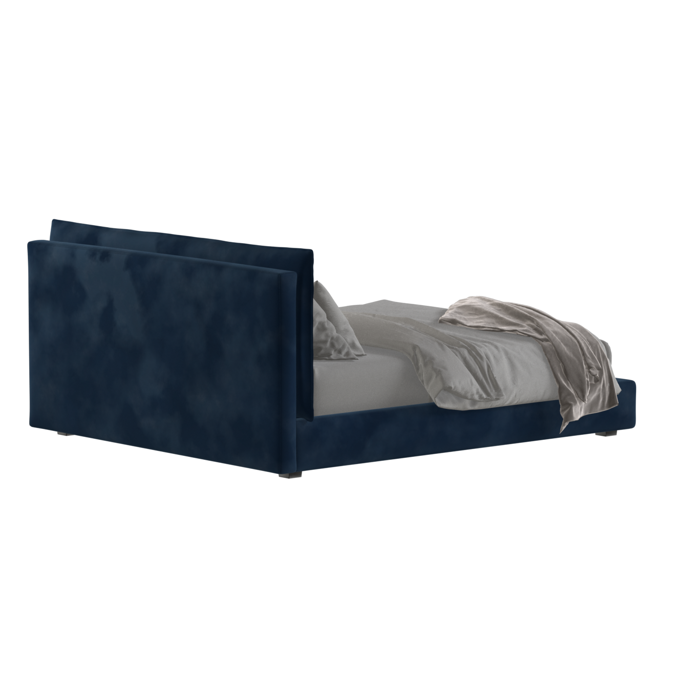 Thea Upholstered Double Bed with Clean Headboard