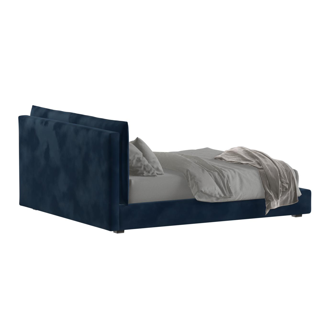 Thea Upholstered Double Bed with Clean Headboard