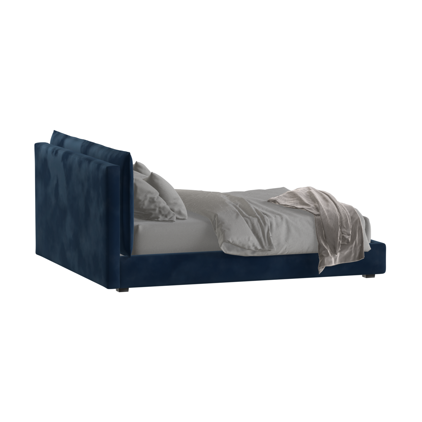 Thea Upholstered Double Bed with Clean Headboard