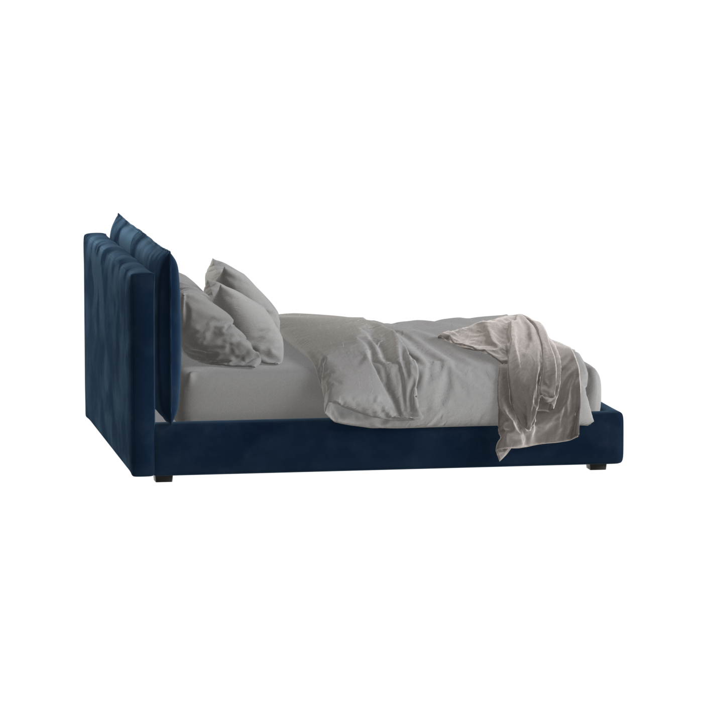 Thea Upholstered Double Bed with Clean Headboard