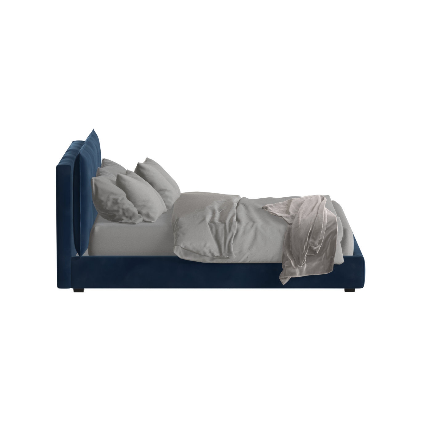 Thea Upholstered Double Bed with Clean Headboard