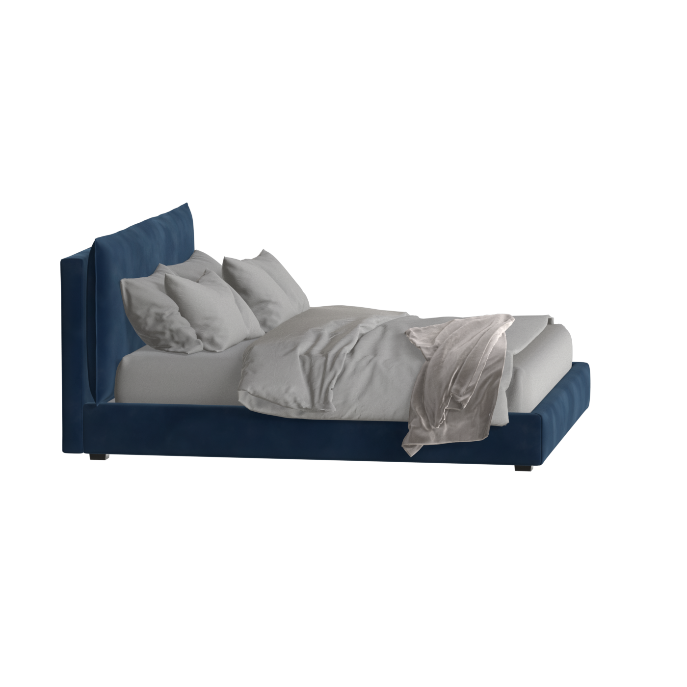 Thea Upholstered Double Bed with Clean Headboard