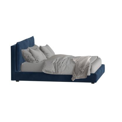Thea Upholstered Double Bed with Clean Headboard