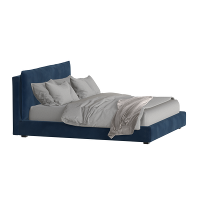 Thea Upholstered Double Bed with Clean Headboard