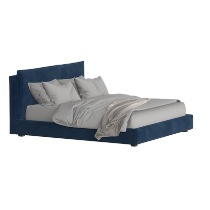 Thea Upholstered Double Bed with Clean Headboard