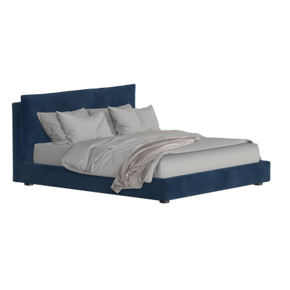 Thea Upholstered Double Bed with Clean Headboard