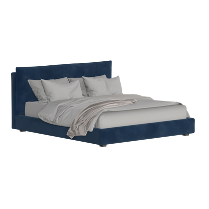 Thea Upholstered Double Bed with Clean Headboard