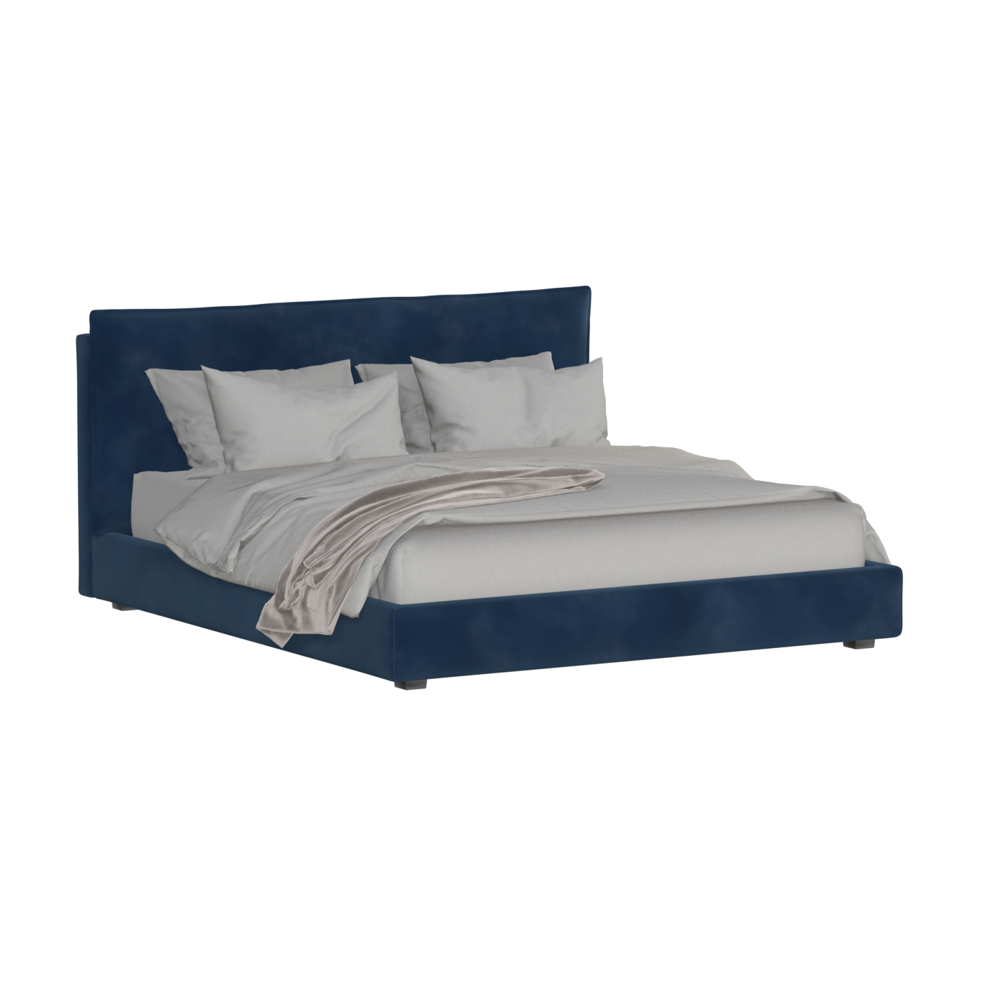 Thea Upholstered Double Bed with Clean Headboard