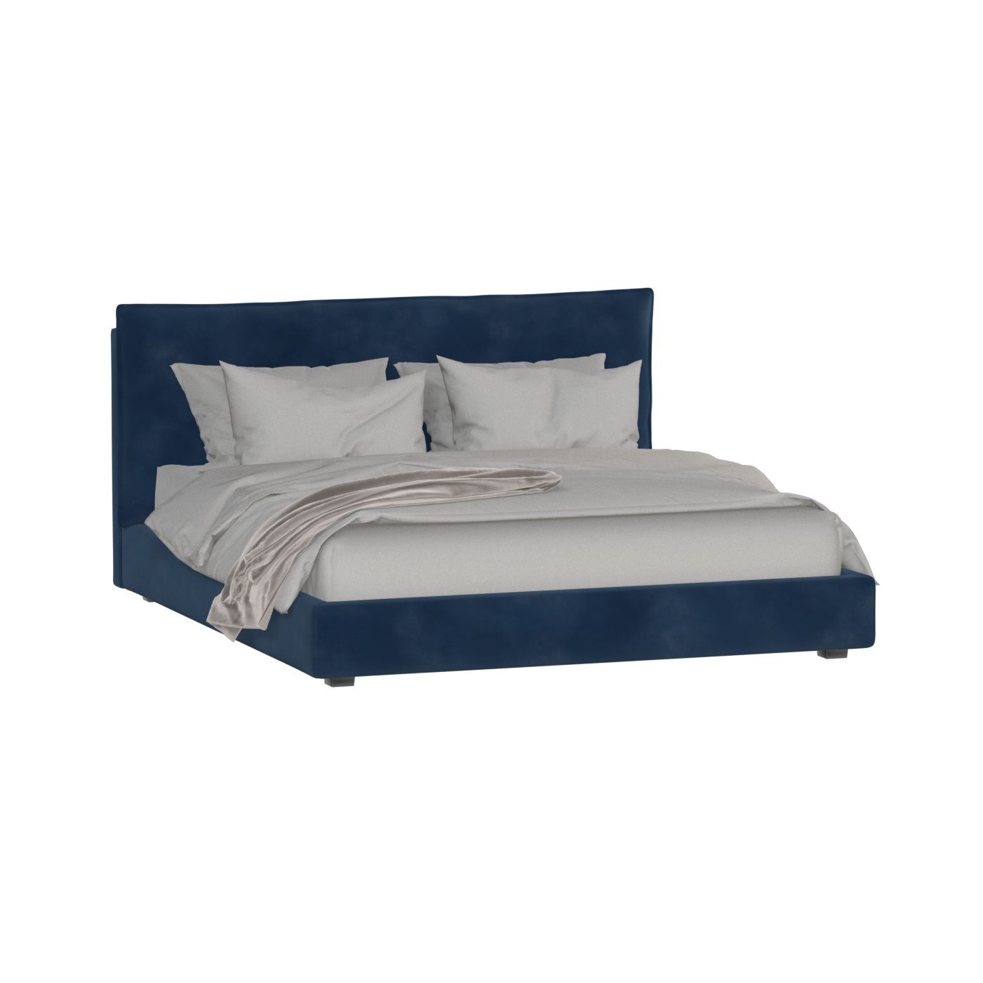 Thea Upholstered Double Bed with Clean Headboard