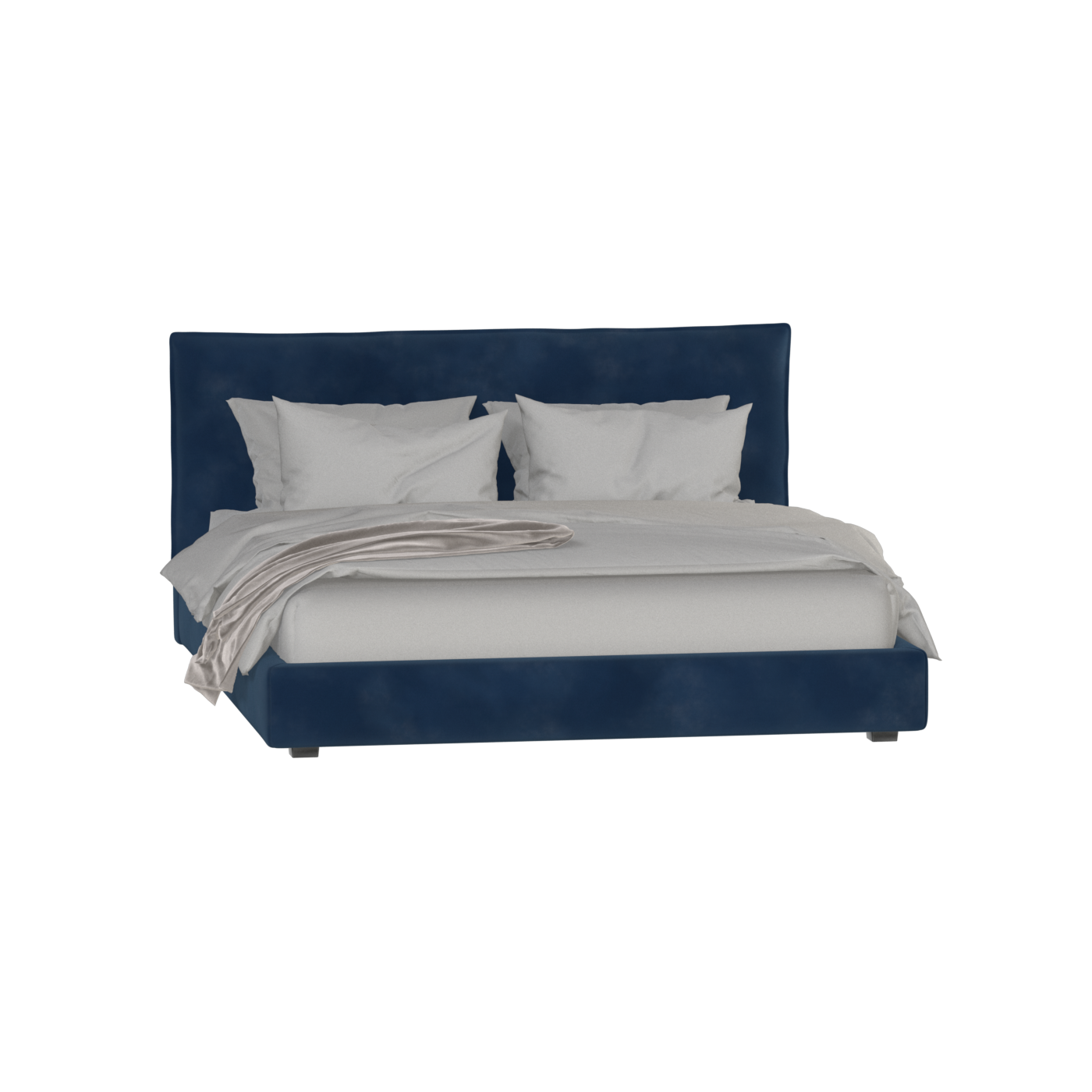 Thea Upholstered Double Bed with Clean Headboard