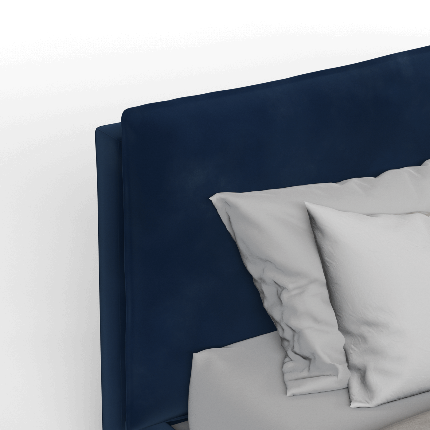 Thea Upholstered Double Bed with Clean Headboard