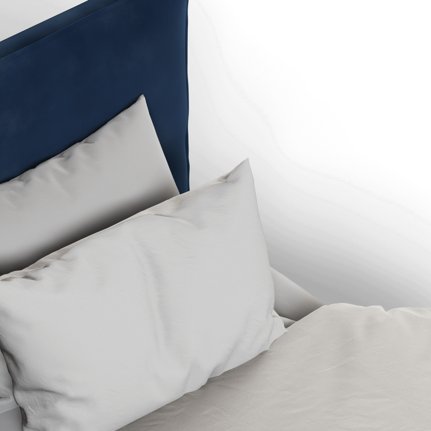 Thea Upholstered Double Bed with Clean Headboard