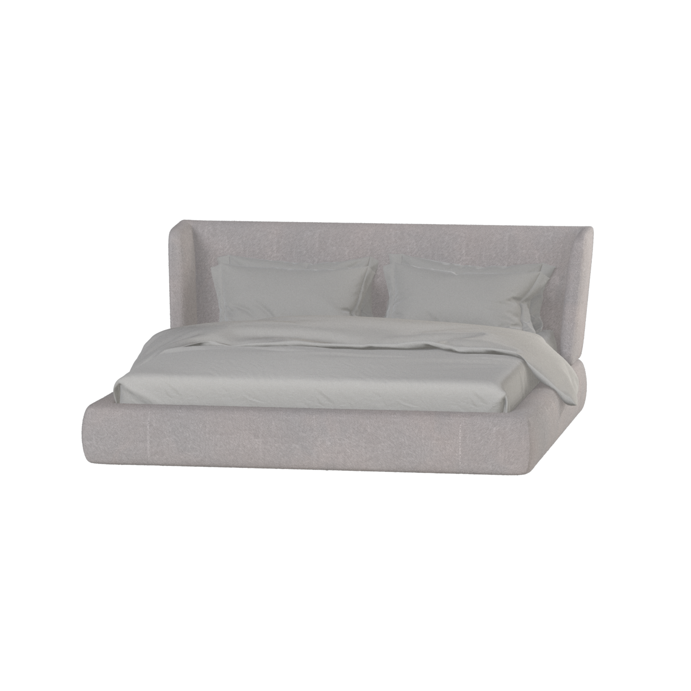 Valentina bed in Boucle Baloo Fabric