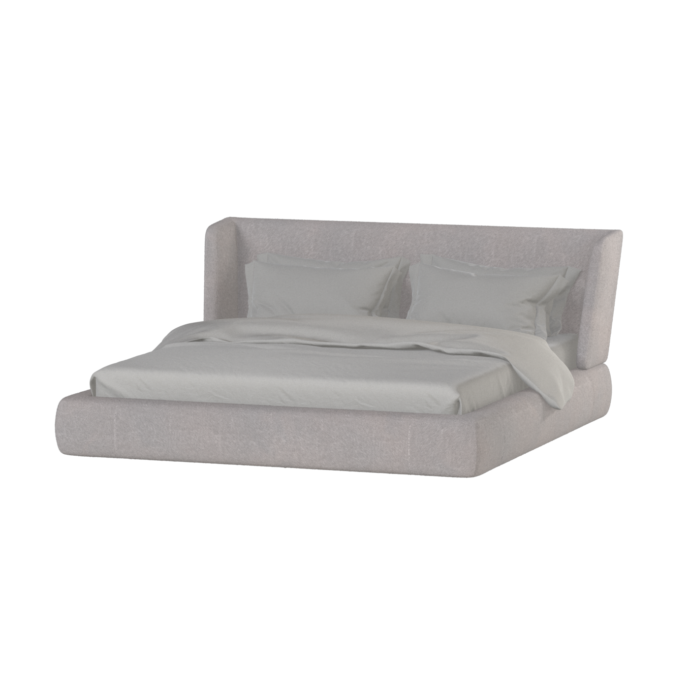 Valentina bed in Boucle Baloo Fabric