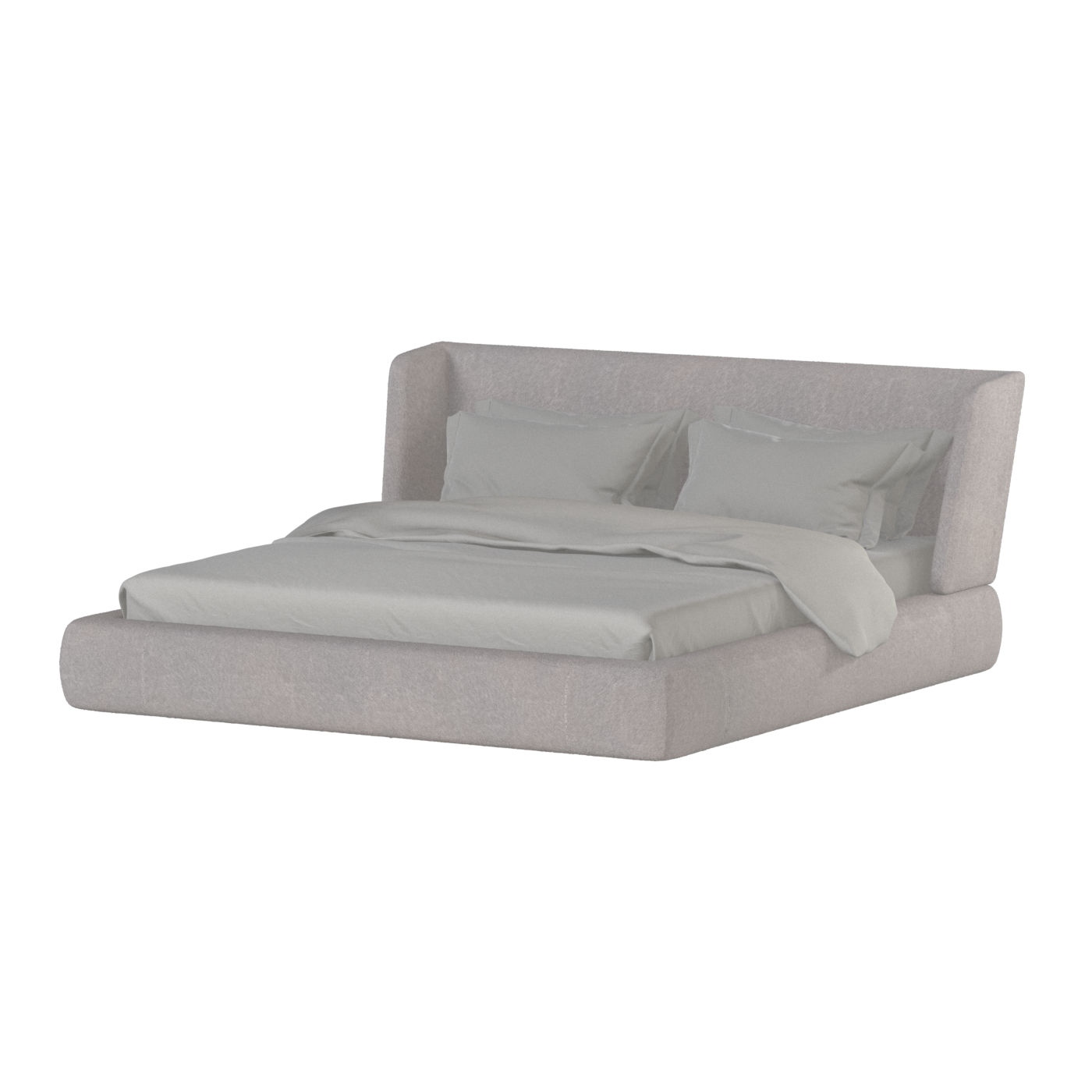 Valentina bed in Boucle Baloo Fabric