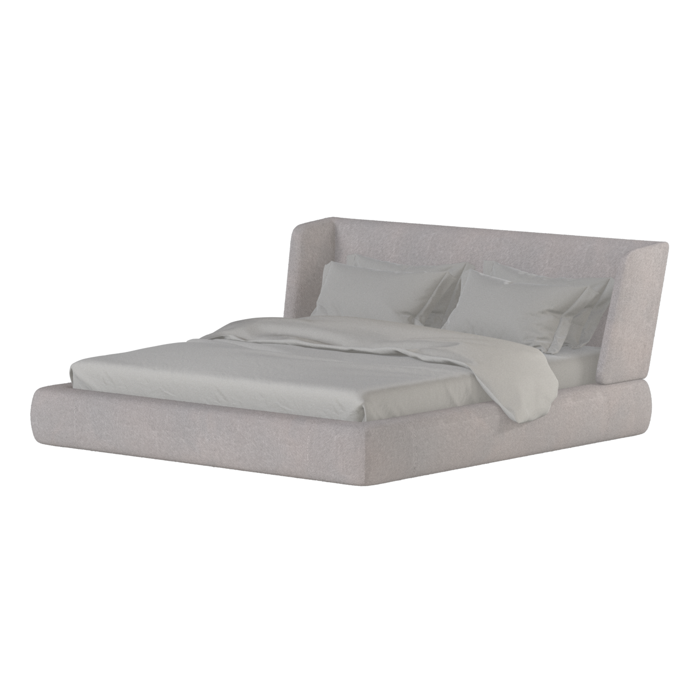 Valentina bed in Boucle Baloo Fabric