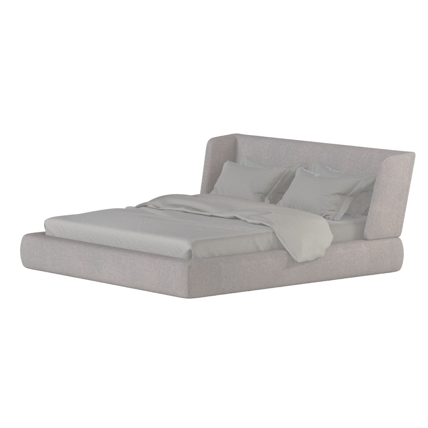 Valentina bed in Boucle Baloo Fabric