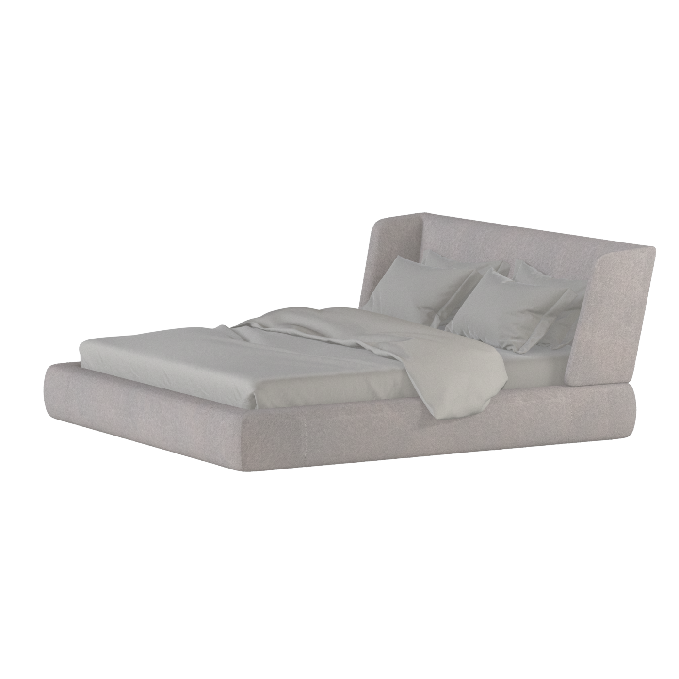 Valentina bed in Boucle Baloo Fabric