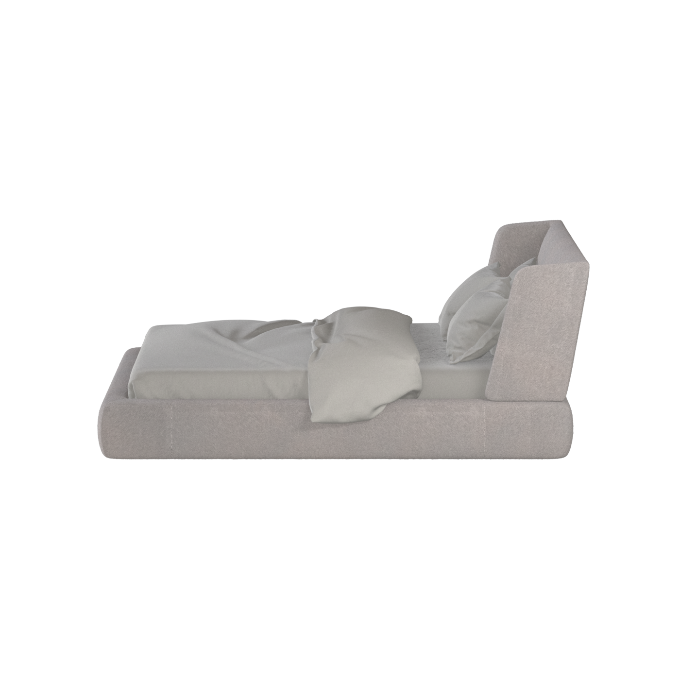 Valentina bed in Boucle Baloo Fabric