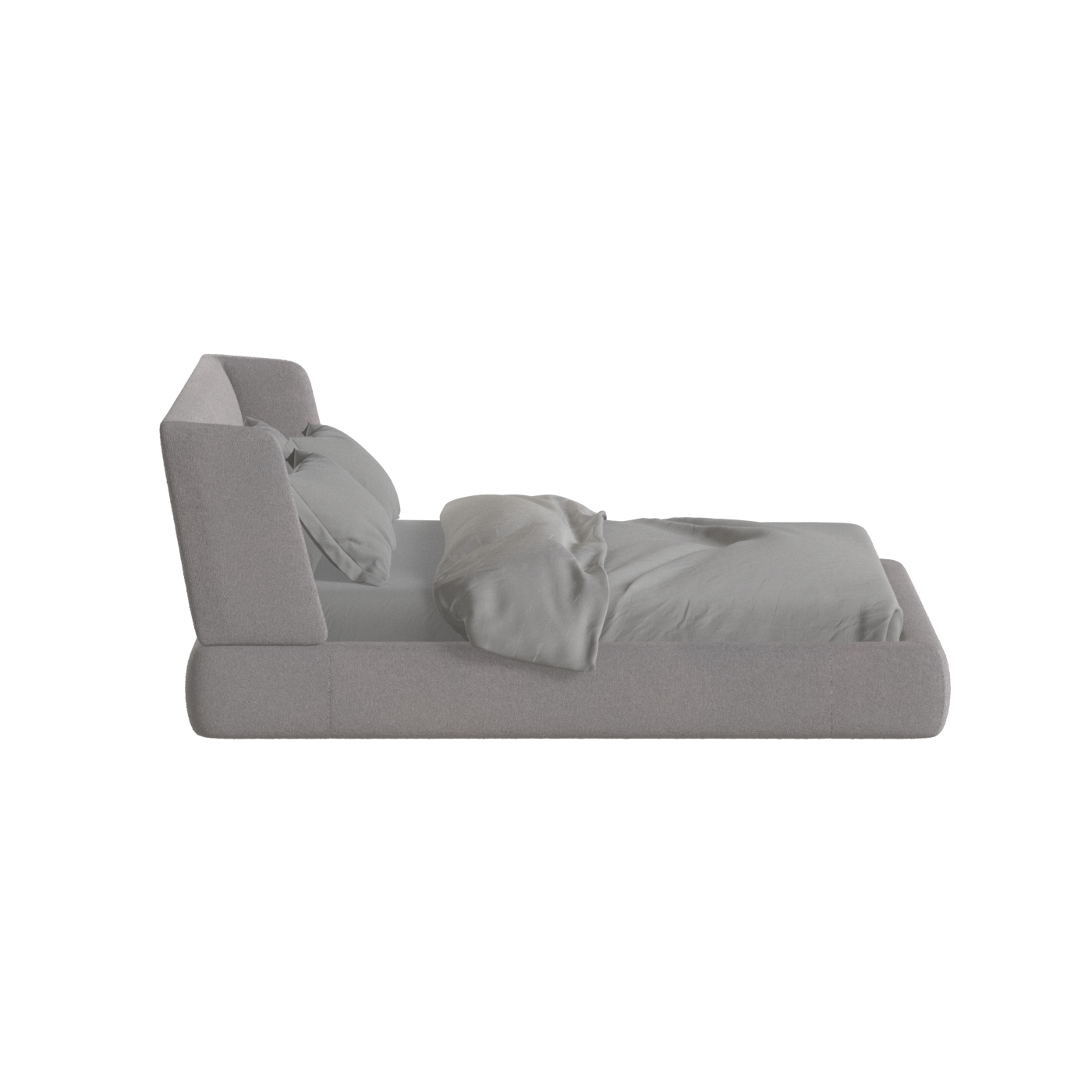 Valentina bed in Boucle Baloo Fabric