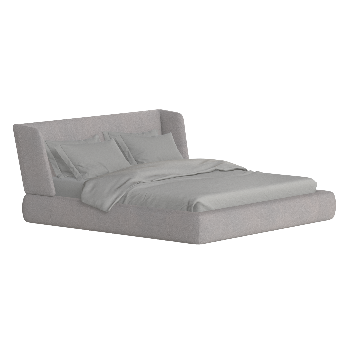 Valentina bed in Boucle Baloo Fabric