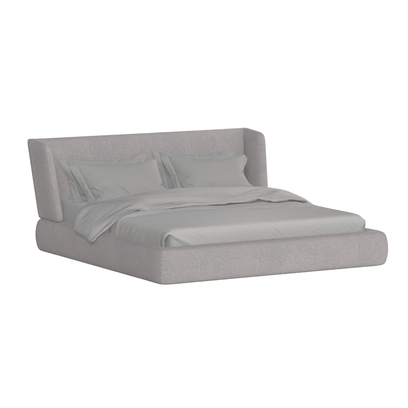 Valentina bed in Boucle Baloo Fabric