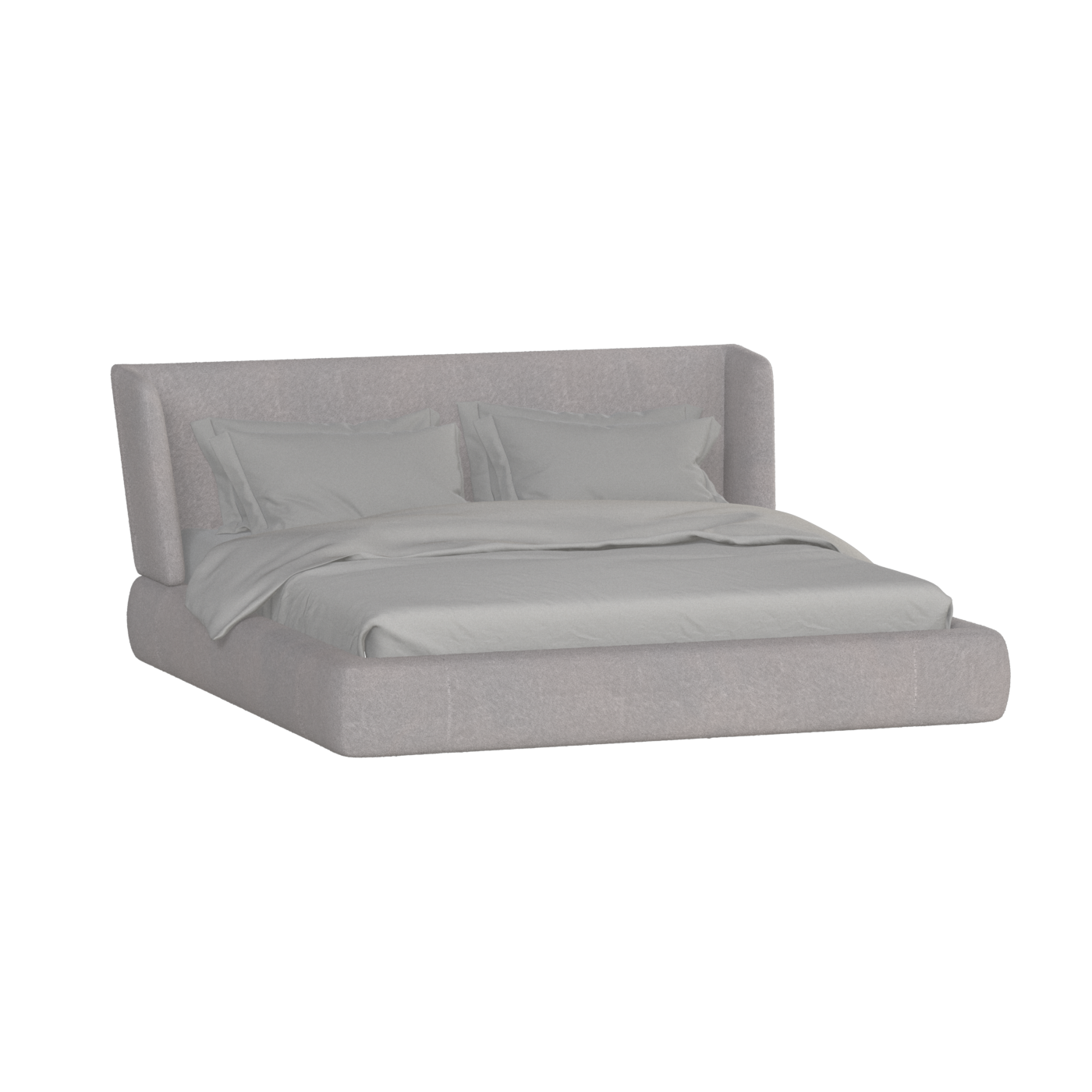 Valentina bed in Boucle Baloo Fabric