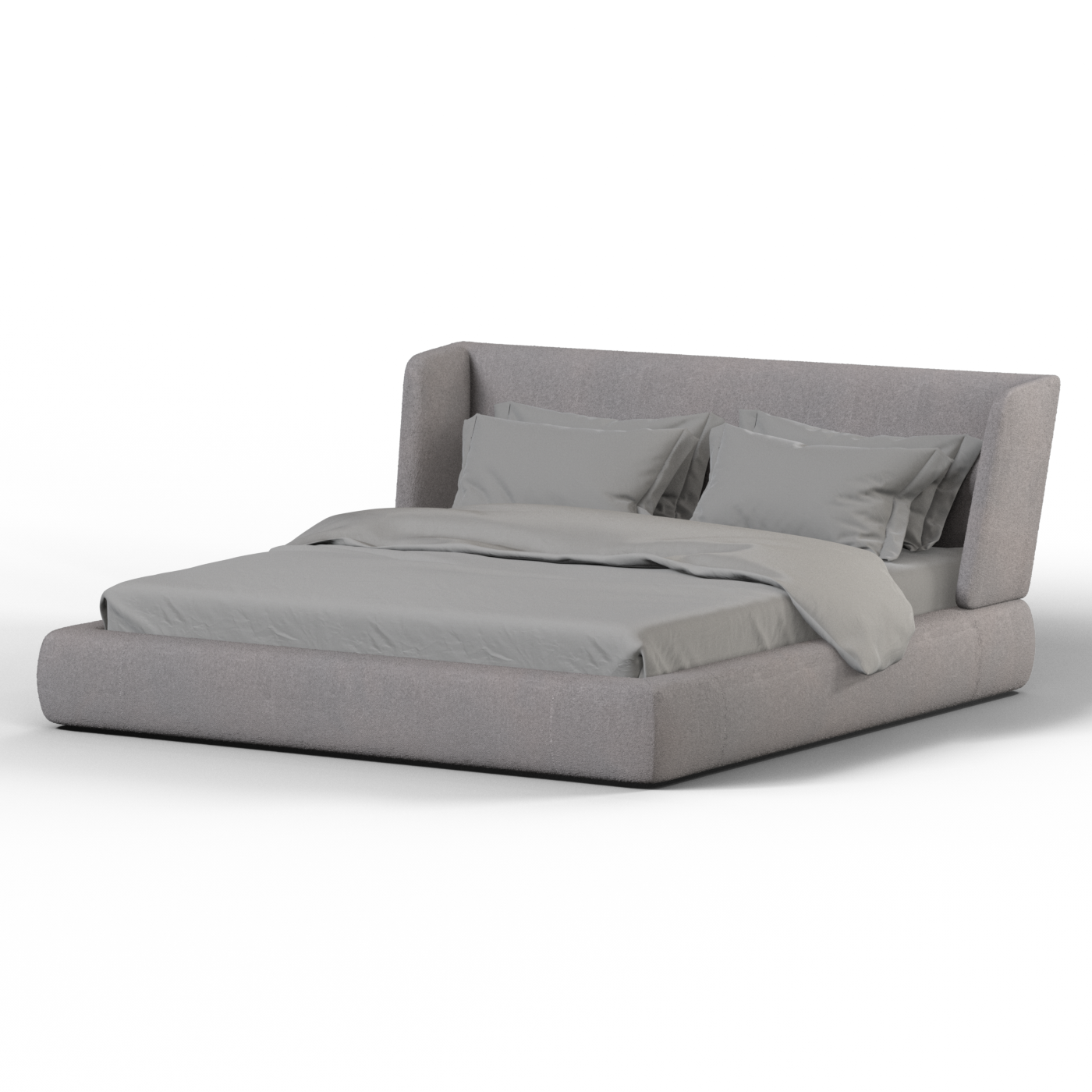 Valentina bed in Boucle Baloo Fabric