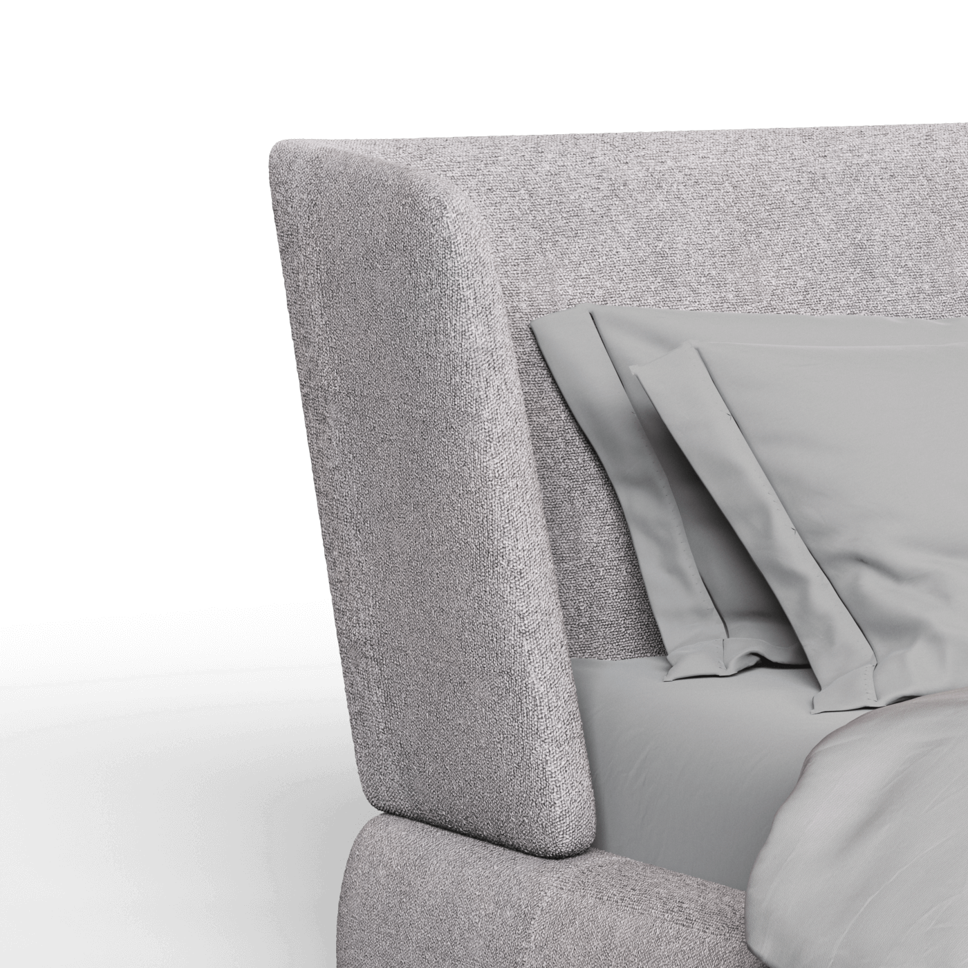 Valentina bed in Boucle Baloo Fabric