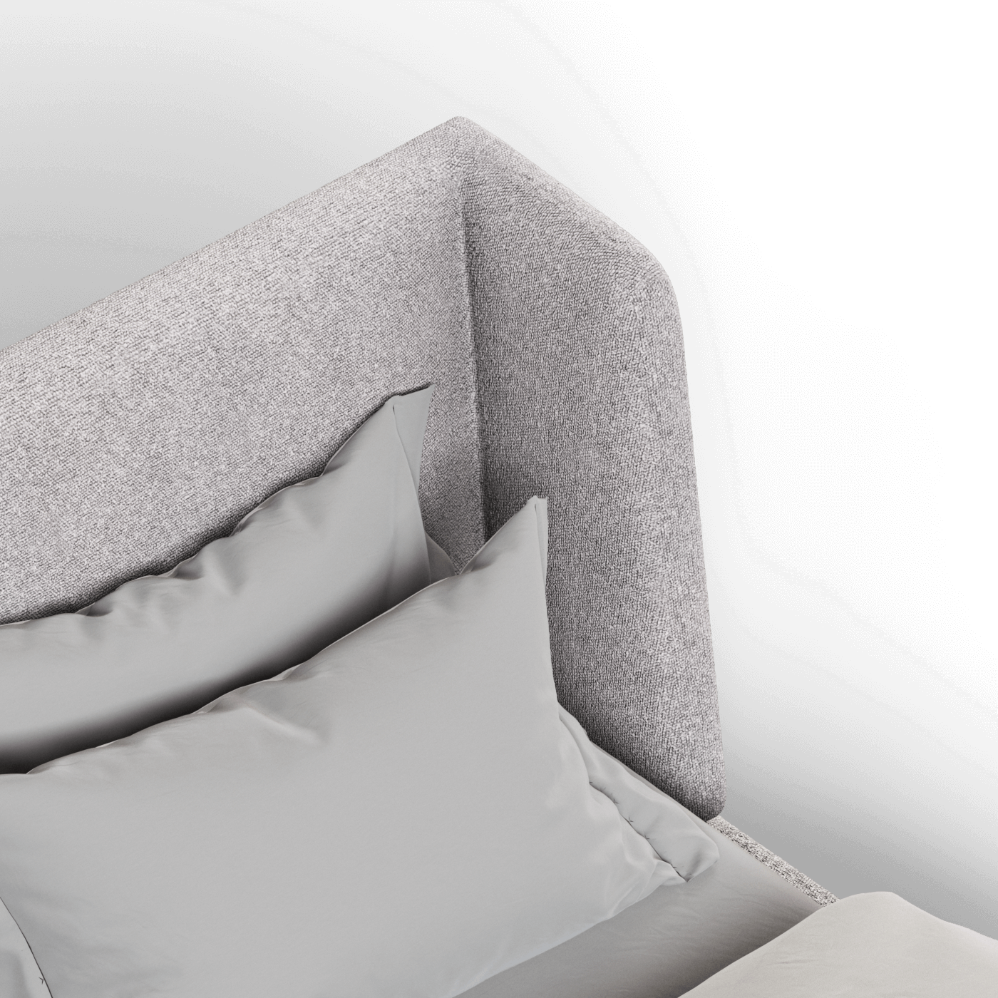 Valentina bed in Boucle Baloo Fabric