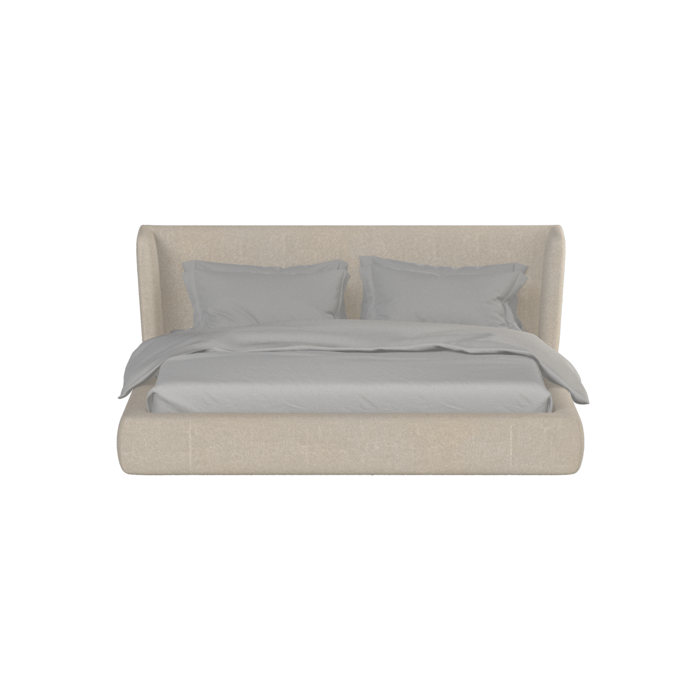 Valentina bed in Boucle Baloo Fabric