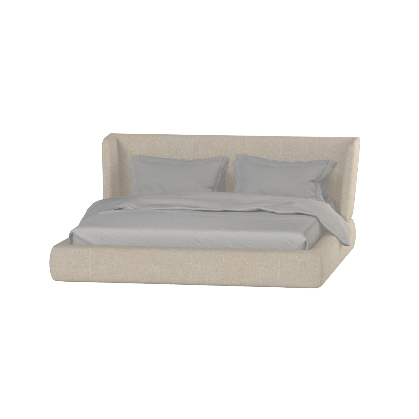 Valentina bed in Boucle Baloo Fabric