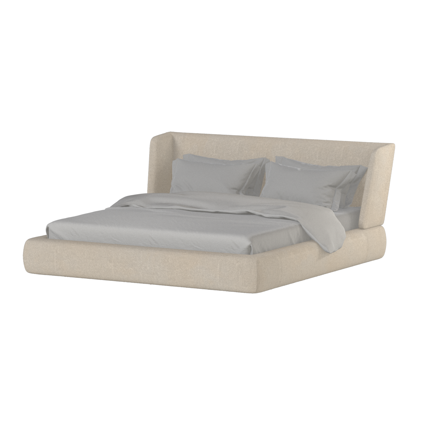 Valentina bed in Boucle Baloo Fabric