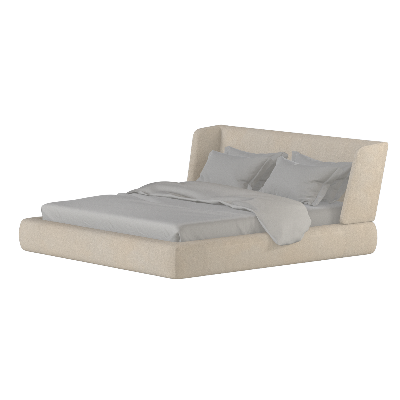 Valentina bed in Boucle Baloo Fabric