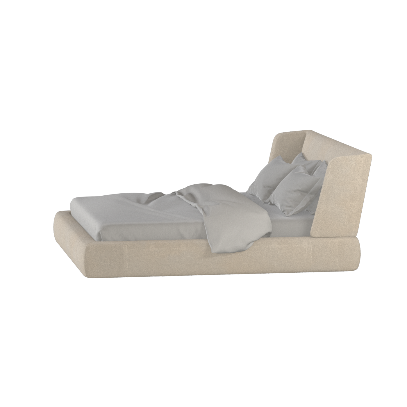 Valentina bed in Boucle Baloo Fabric