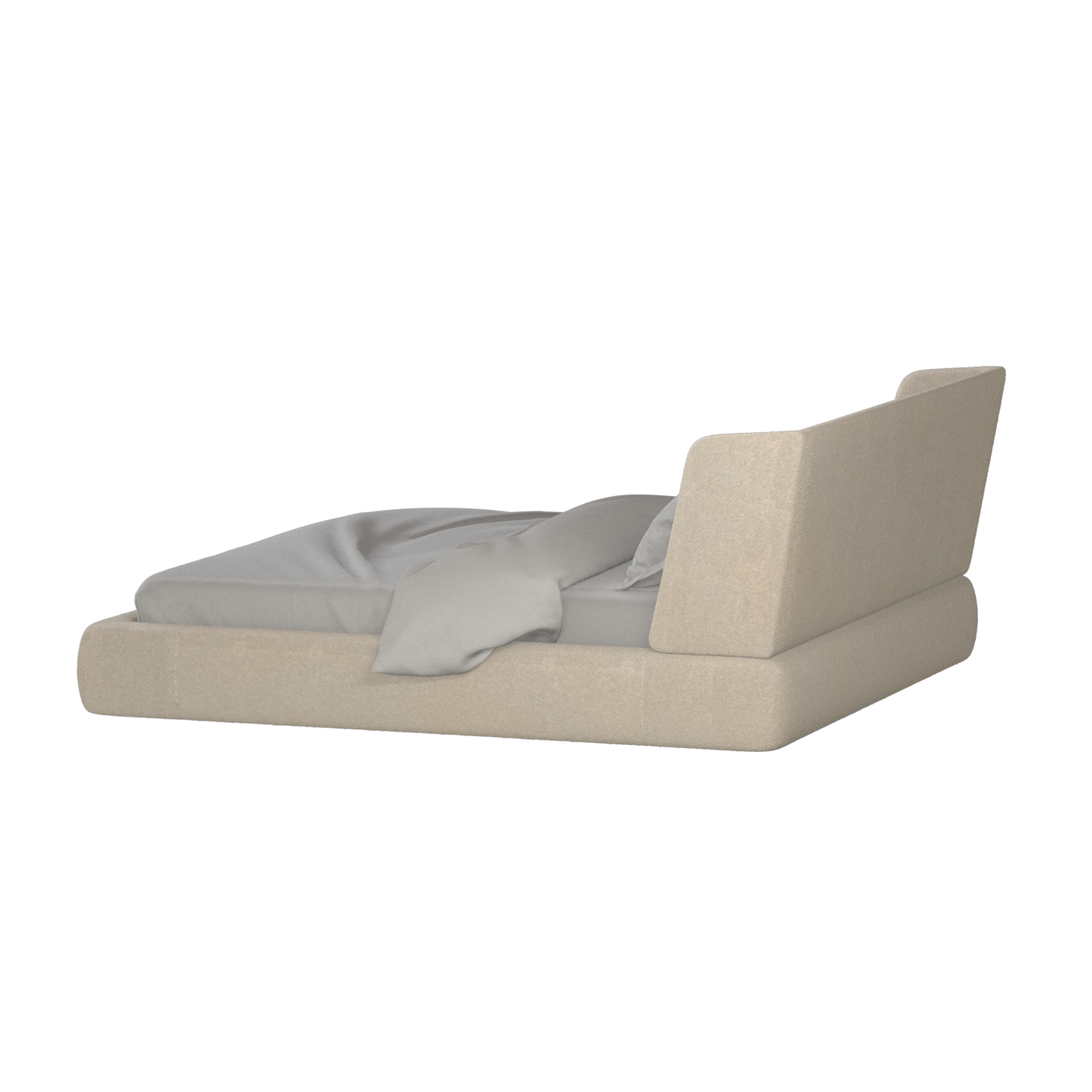 Valentina bed in Boucle Baloo Fabric