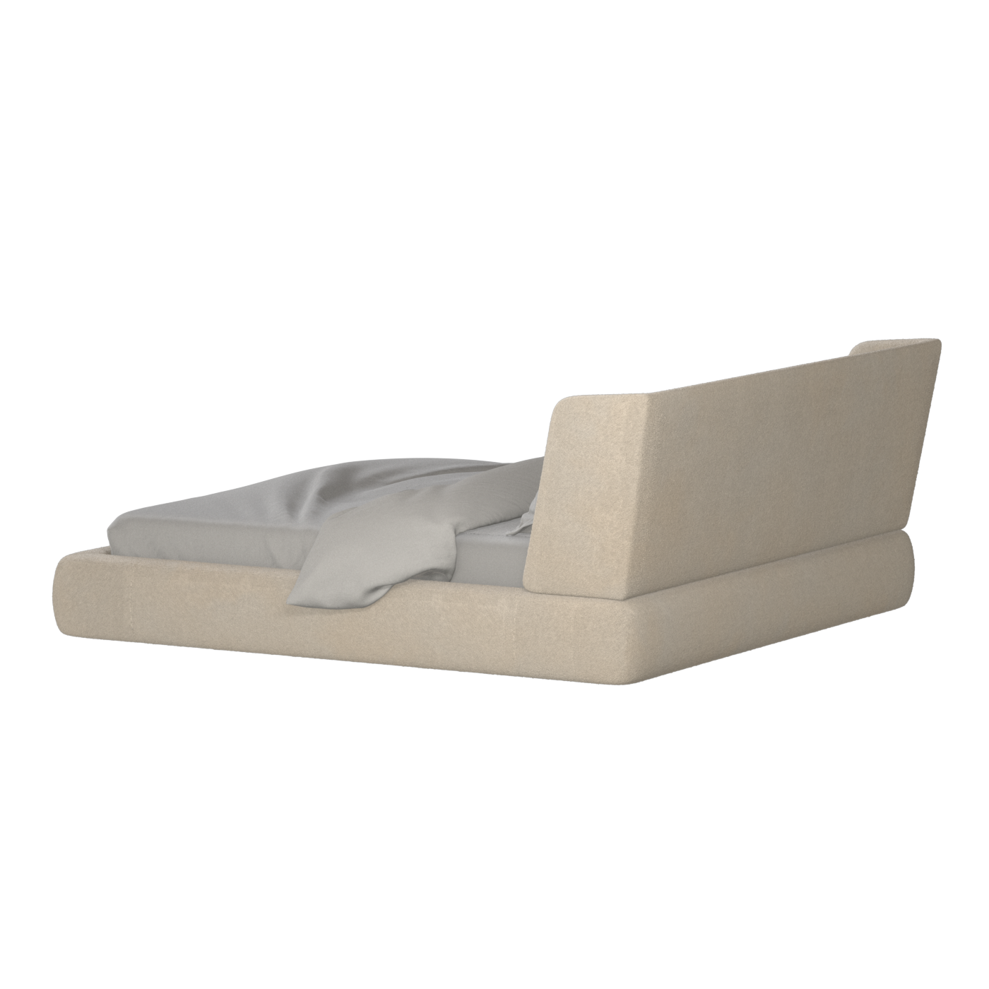 Valentina bed in Boucle Baloo Fabric