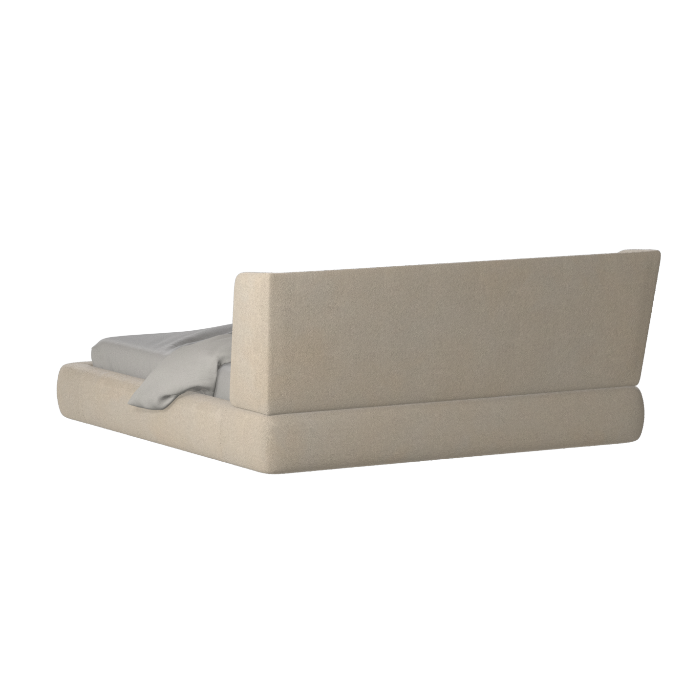Valentina bed in Boucle Baloo Fabric
