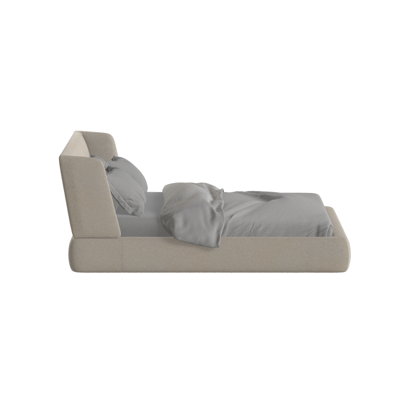 Valentina bed in Boucle Baloo Fabric