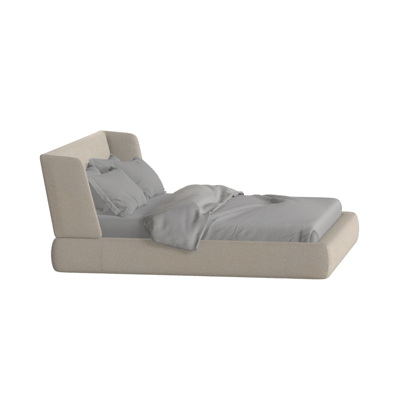 Valentina bed in Boucle Baloo Fabric