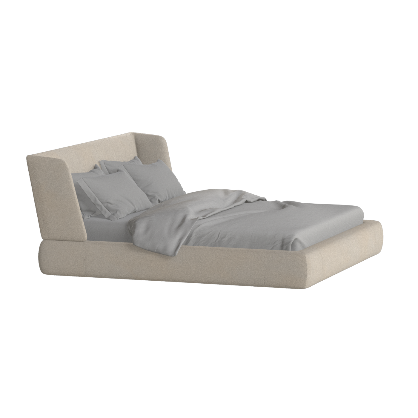 Valentina bed in Boucle Baloo Fabric
