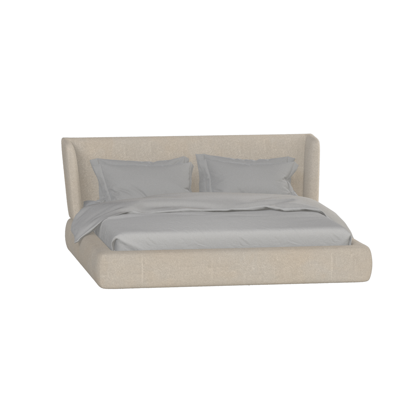 Valentina bed in Boucle Baloo Fabric