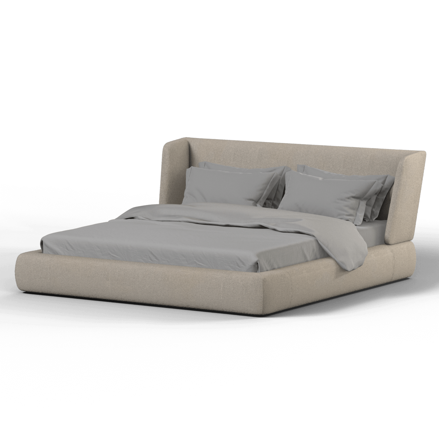 Valentina bed in Boucle Baloo Fabric